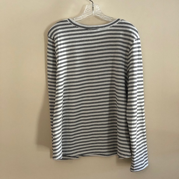 Vintage America Black and Gray Striped Long Sleeve Thermal Raglan Shirt - Picture 5 of 11